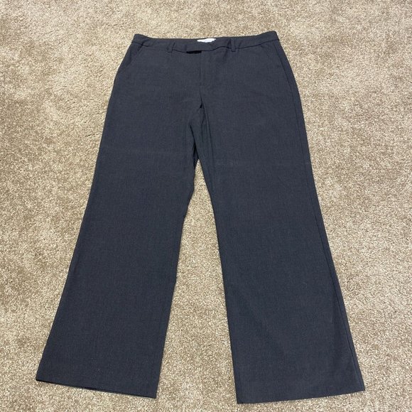 Old Navy Pants - OLD NAVY ESSENTIAL STRETCH Woman's At Waist Dress Pant Dark Grey Size 18 Pockets